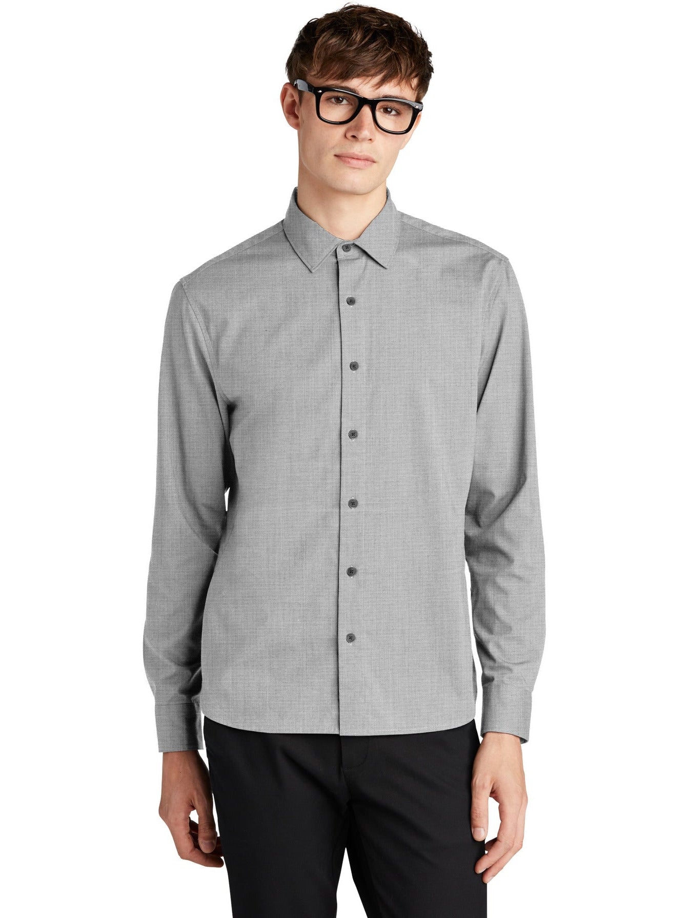 no-logo MERCER+METTLE Long Sleeve Stretch Woven Shirt-Regular-Mercer Mettle-Thread Logic