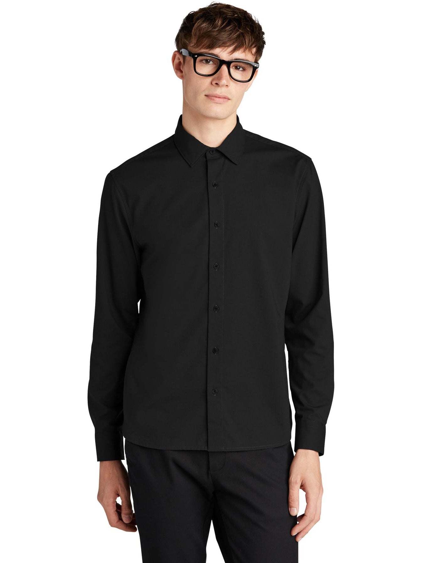 no-logo MERCER+METTLE Long Sleeve Stretch Woven Shirt-Regular-Mercer Mettle-Thread Logic