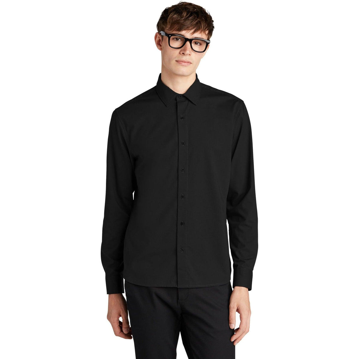 no-logo MERCER+METTLE Long Sleeve Stretch Woven Shirt-Regular-Mercer Mettle-Thread Logic