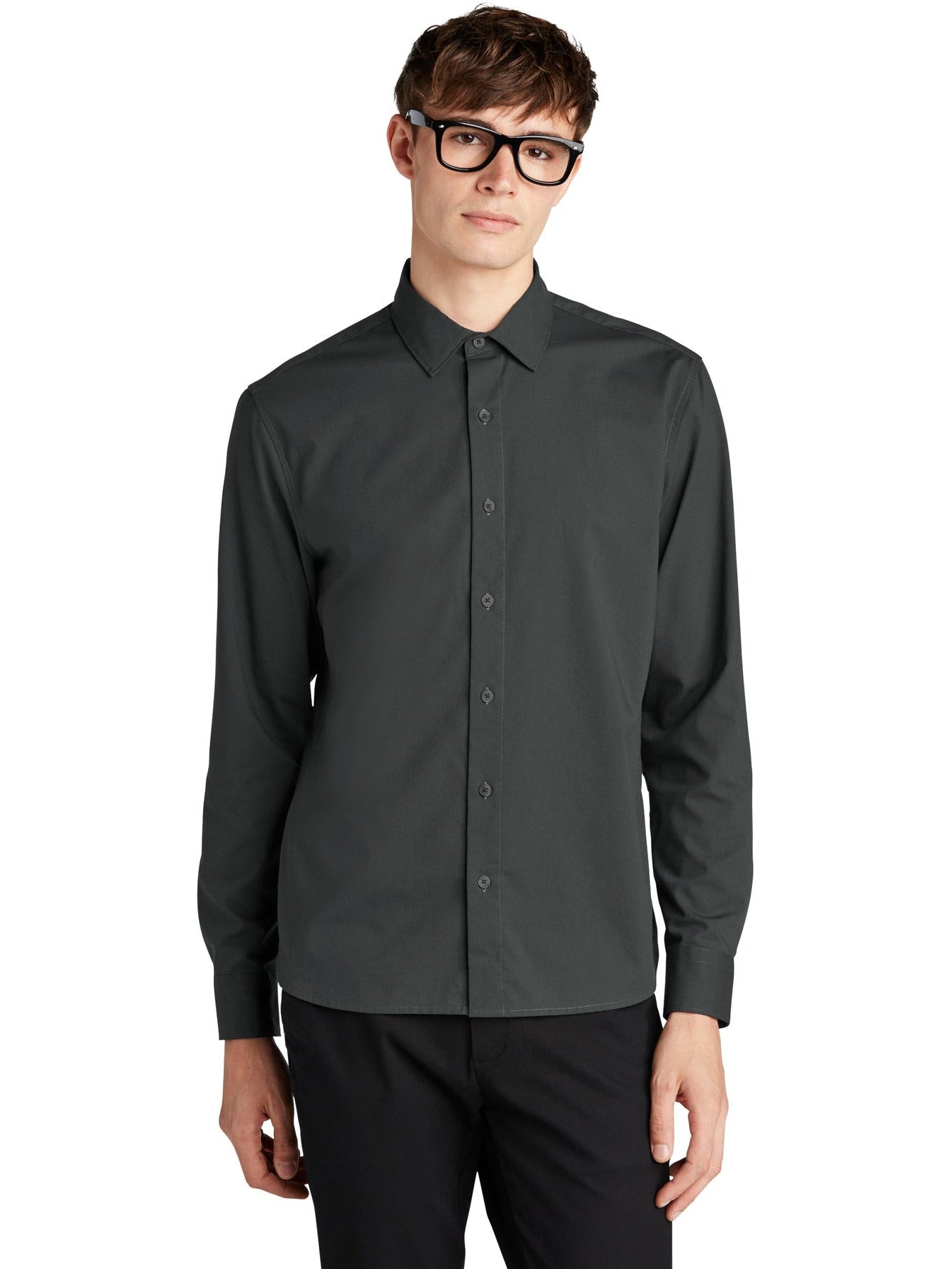 no-logo MERCER+METTLE Long Sleeve Stretch Woven Shirt-Regular-Mercer Mettle-Thread Logic