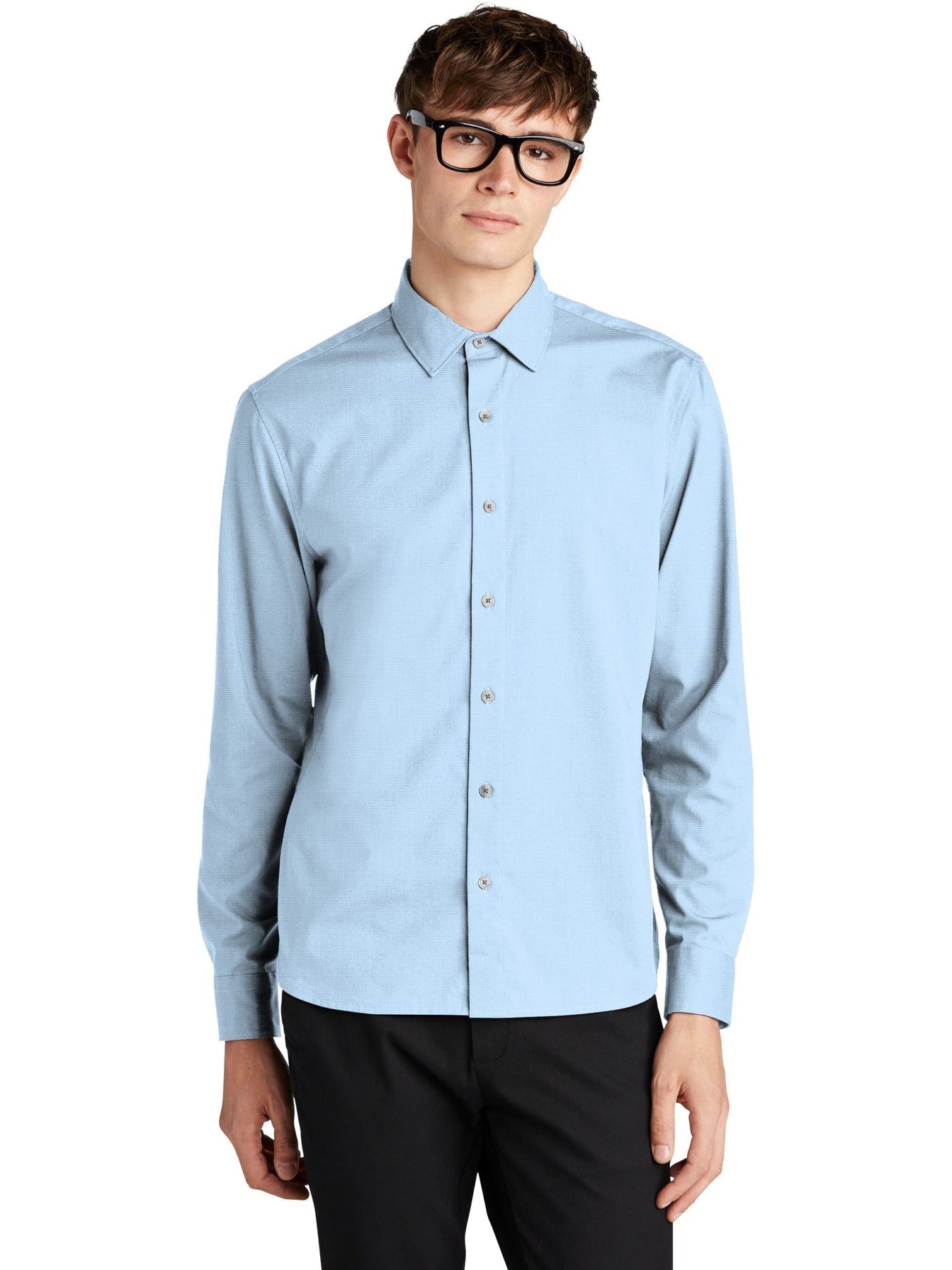 no-logo MERCER+METTLE Long Sleeve Stretch Woven Shirt-Regular-Mercer Mettle-Thread Logic