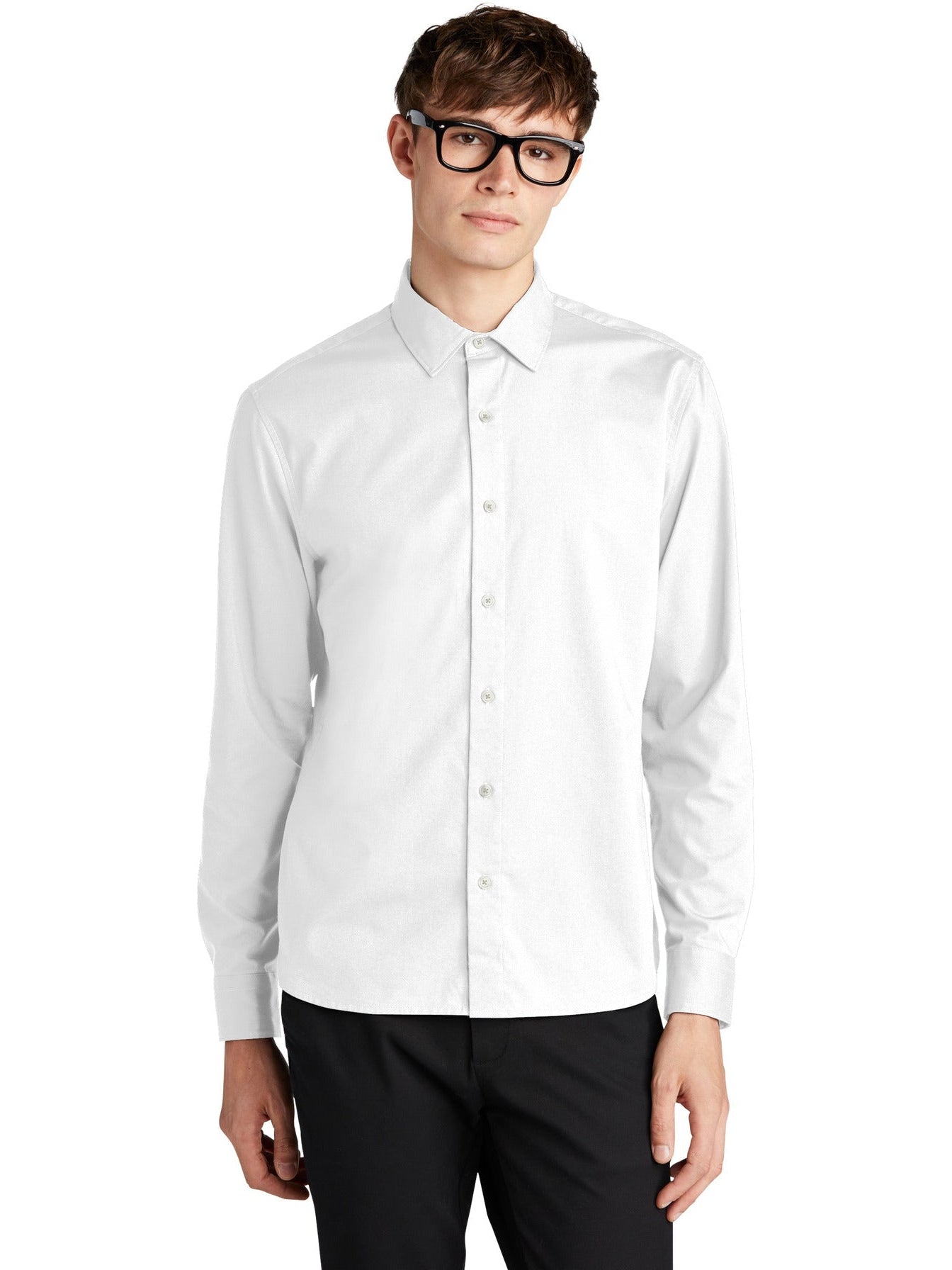 no-logo MERCER+METTLE Long Sleeve Stretch Woven Shirt-Regular-Mercer Mettle-Thread Logic