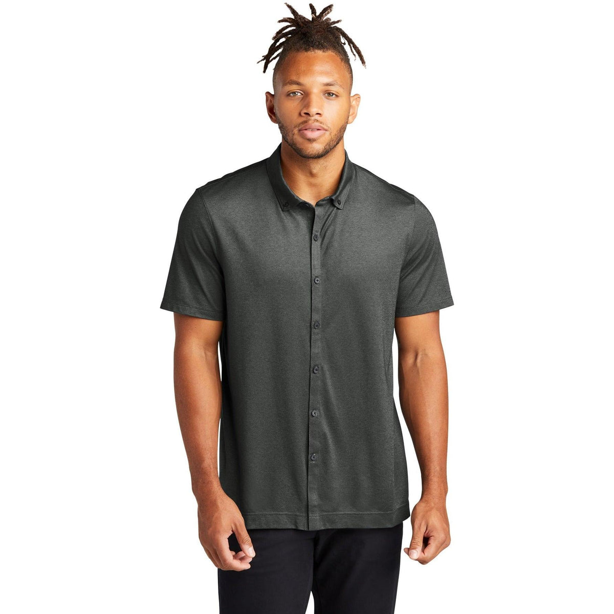 no-logo MERCER+METTLE Stretch Pique Full-Button Polo-Regular-Mercer Mettle-Thread Logic