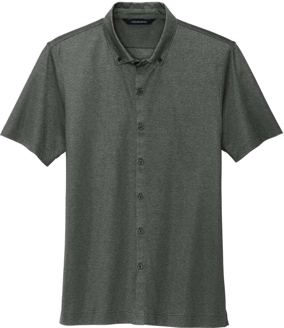 MERCER+METTLE Stretch Pique Full-Button Polo