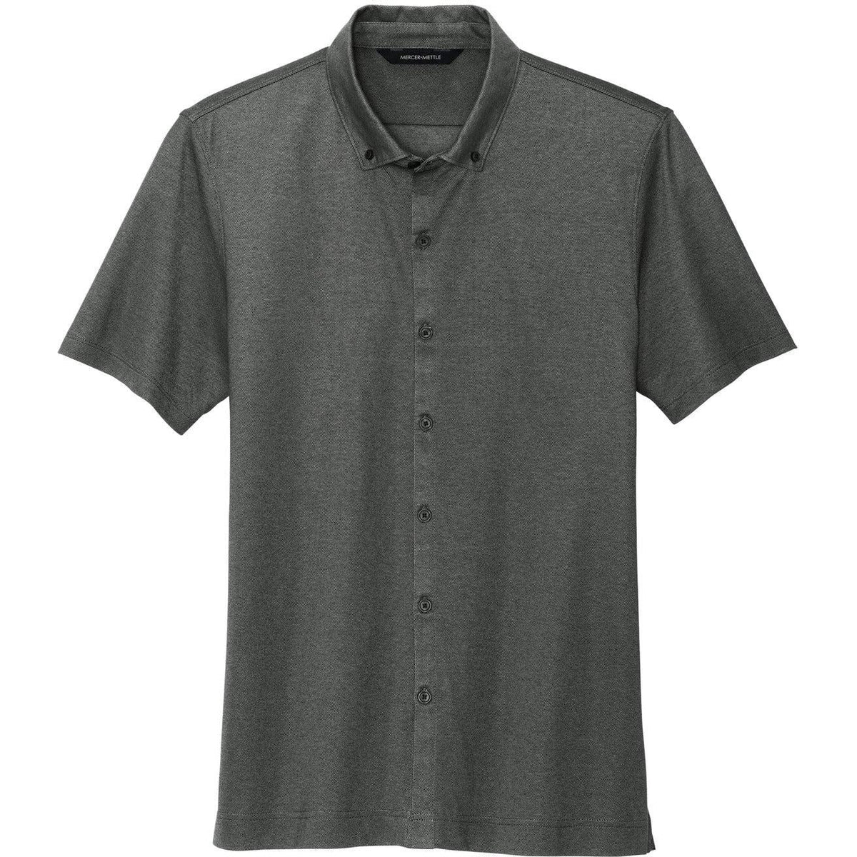 no-logo MERCER+METTLE Stretch Pique Full-Button Polo