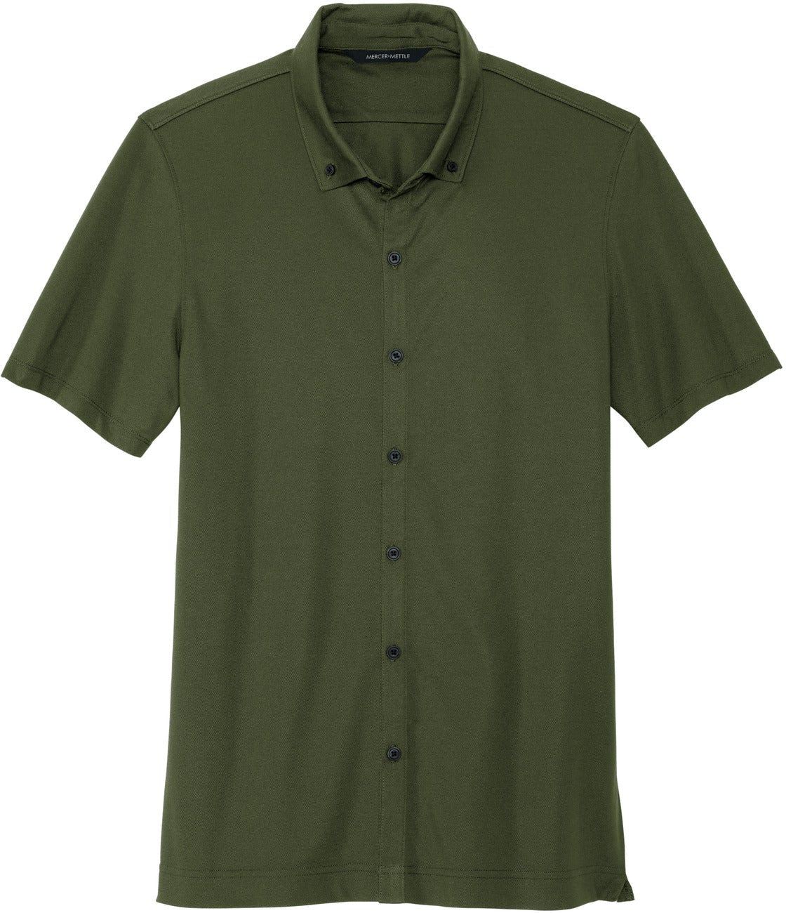MERCER+METTLE Stretch Pique Full-Button Polo
