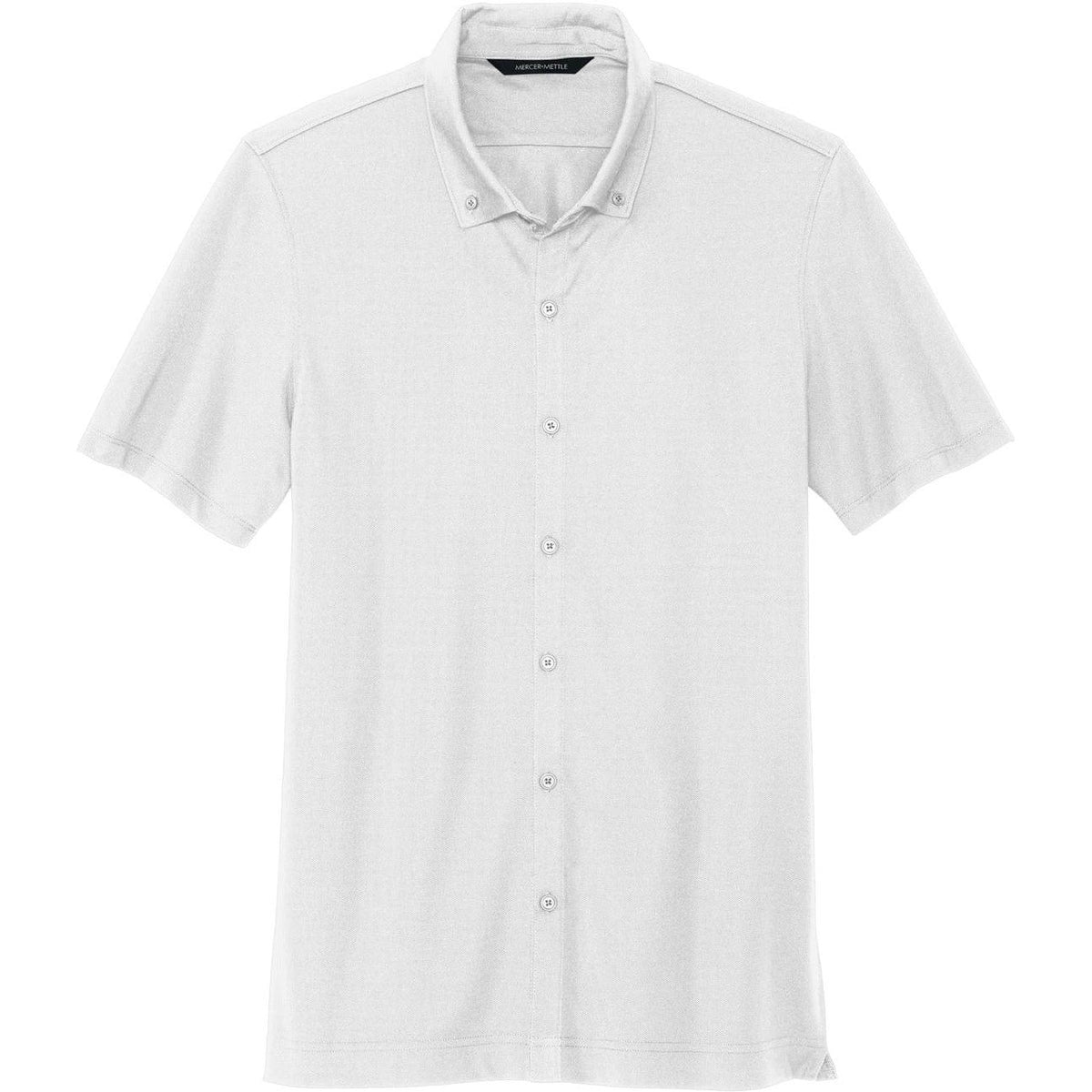 no-logo MERCER+METTLE Stretch Pique Full-Button Polo