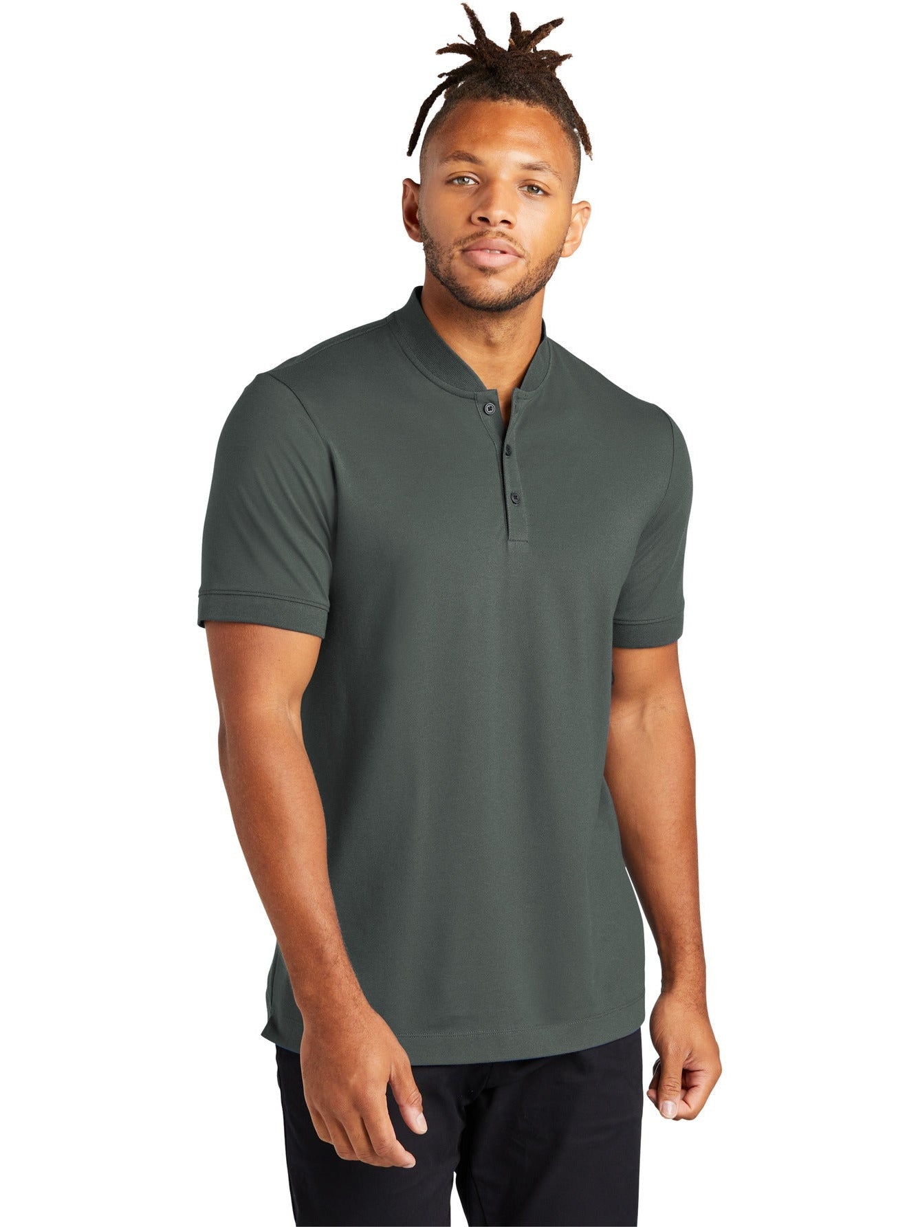 no-logo MERCER+METTLE Stretch Pique Henley-Regular-Mercer Mettle-Thread Logic
