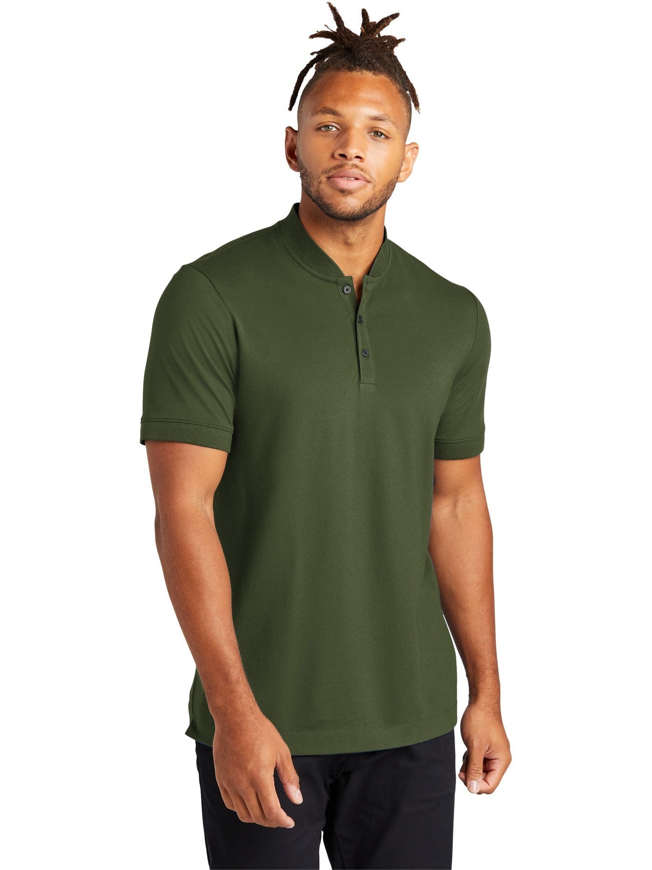 no-logo MERCER+METTLE Stretch Pique Henley-Regular-Mercer Mettle-Thread Logic