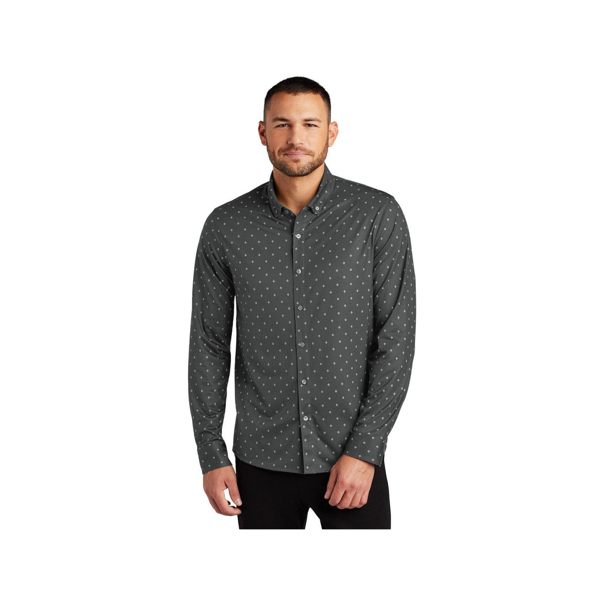 no-logo Mercer+Mettle Stretch Jersey Long Sleeve Shirt-Mercer Mettle-Thread Logic