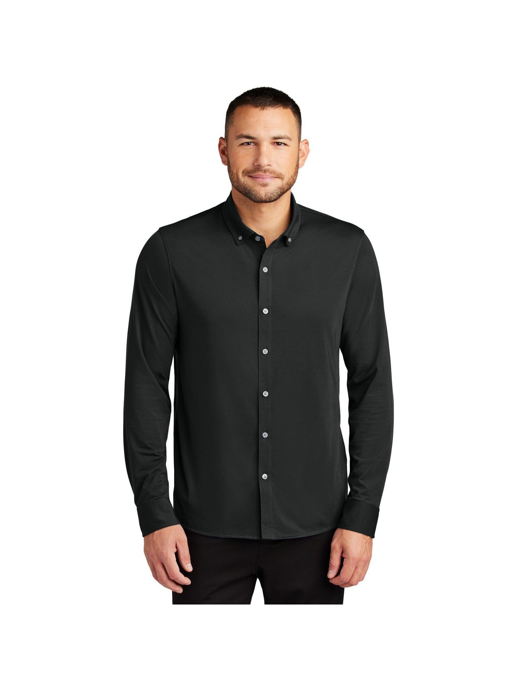 no-logo Mercer+Mettle Stretch Jersey Long Sleeve Shirt-Mercer Mettle-Thread Logic