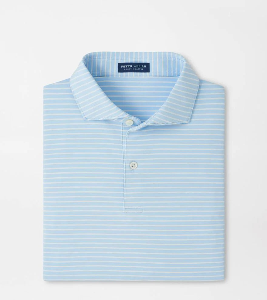 no-logo Peter Millar Keynote Performance Jersey Polo-Peter Millar-Blue Frost-S-Thread Logic