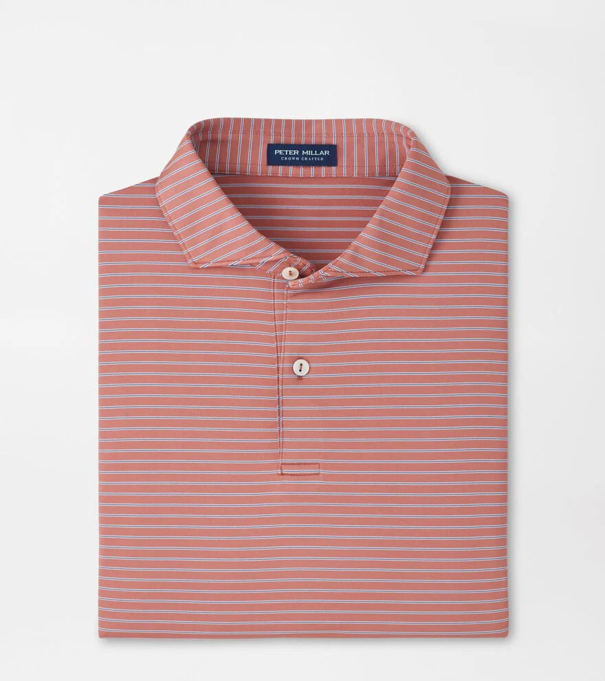 no-logo Peter Millar Keynote Performance Jersey Polo-Peter Millar-Faded Scarlet-S-Thread Logic