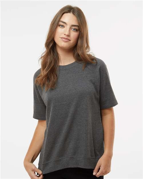 no-logo MV Sport Ladies French Terry Short Sleeve Crewneck Pullover-Apparel-MV Sport-Thread Logic