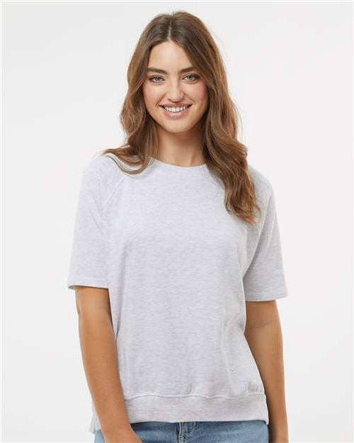 no-logo MV Sport Ladies French Terry Short Sleeve Crewneck Pullover-Apparel-MV Sport-Thread Logic