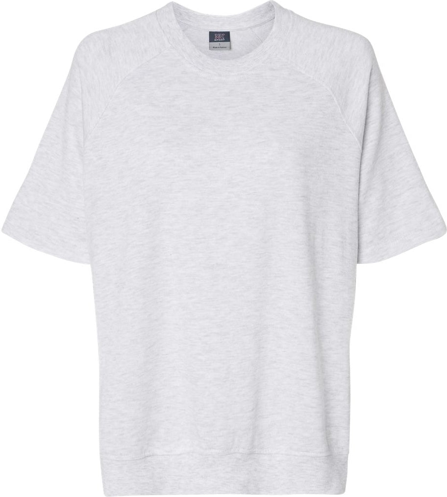 MV Sport Ladies French Terry Short Sleeve Crewneck Pullover-Apparel-MV Sport-Ash-S-Thread Logic