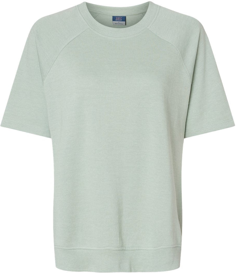 MV Sport Ladies French Terry Short Sleeve Crewneck Pullover-Apparel-MV Sport-Greenstone-S-Thread Logic