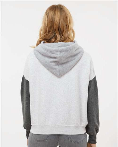 no-logo MV Sport Ladies Sueded Fleece Colorblocked Crop Hooded Sweatshirt-Apparel-MV Sport-Thread Logic