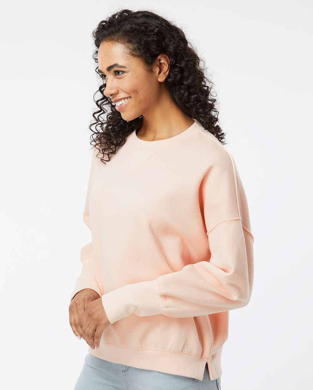 no-logo MV Sport Ladies Sueded Fleece Crewneck Sweatshirt-Fleece-MV Sport-Thread Logic