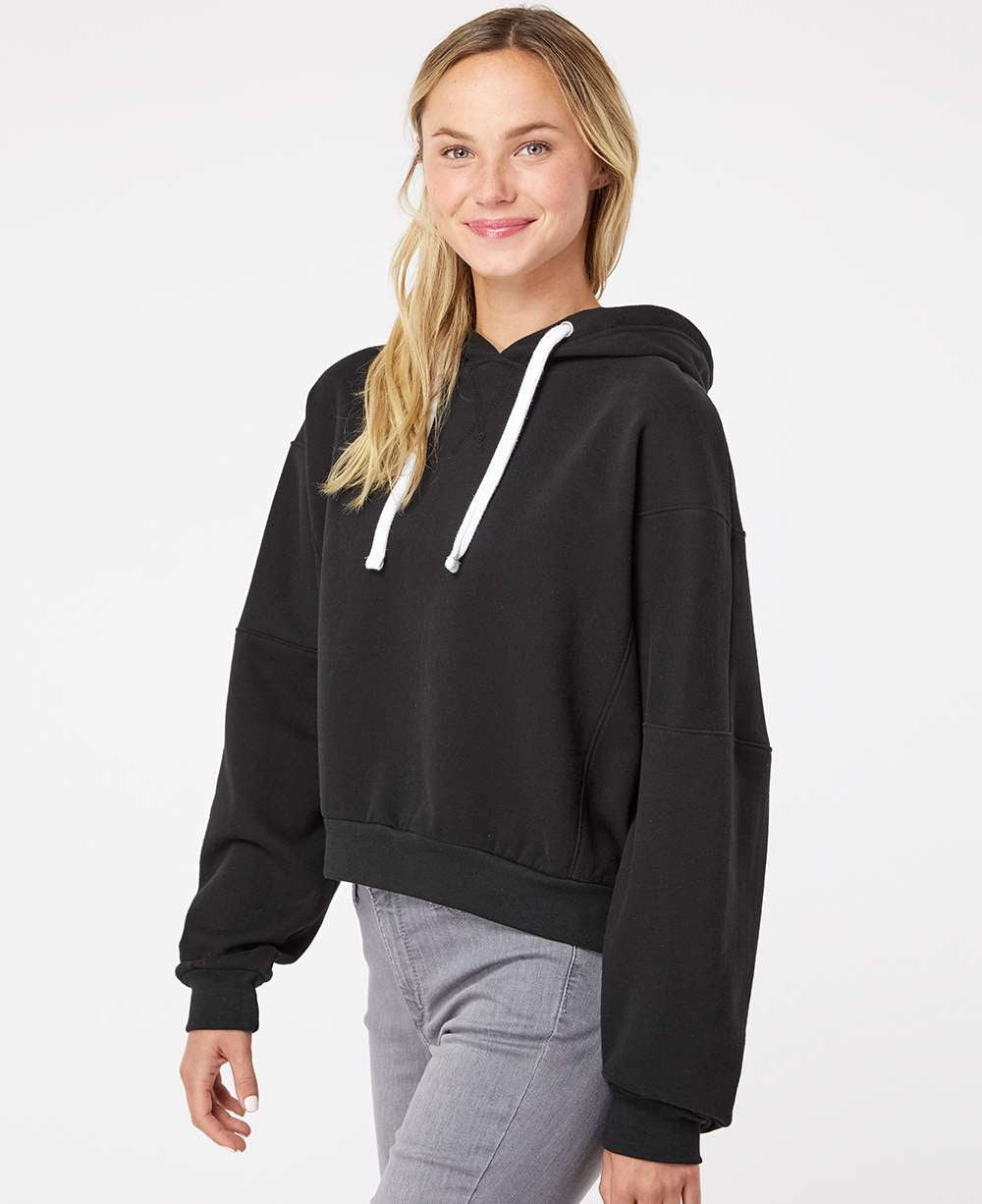 no-logo MV Sport Ladies Sueded Fleece Cropped Hooded Sweatshirt-Fleece-MV Sport-Thread Logic