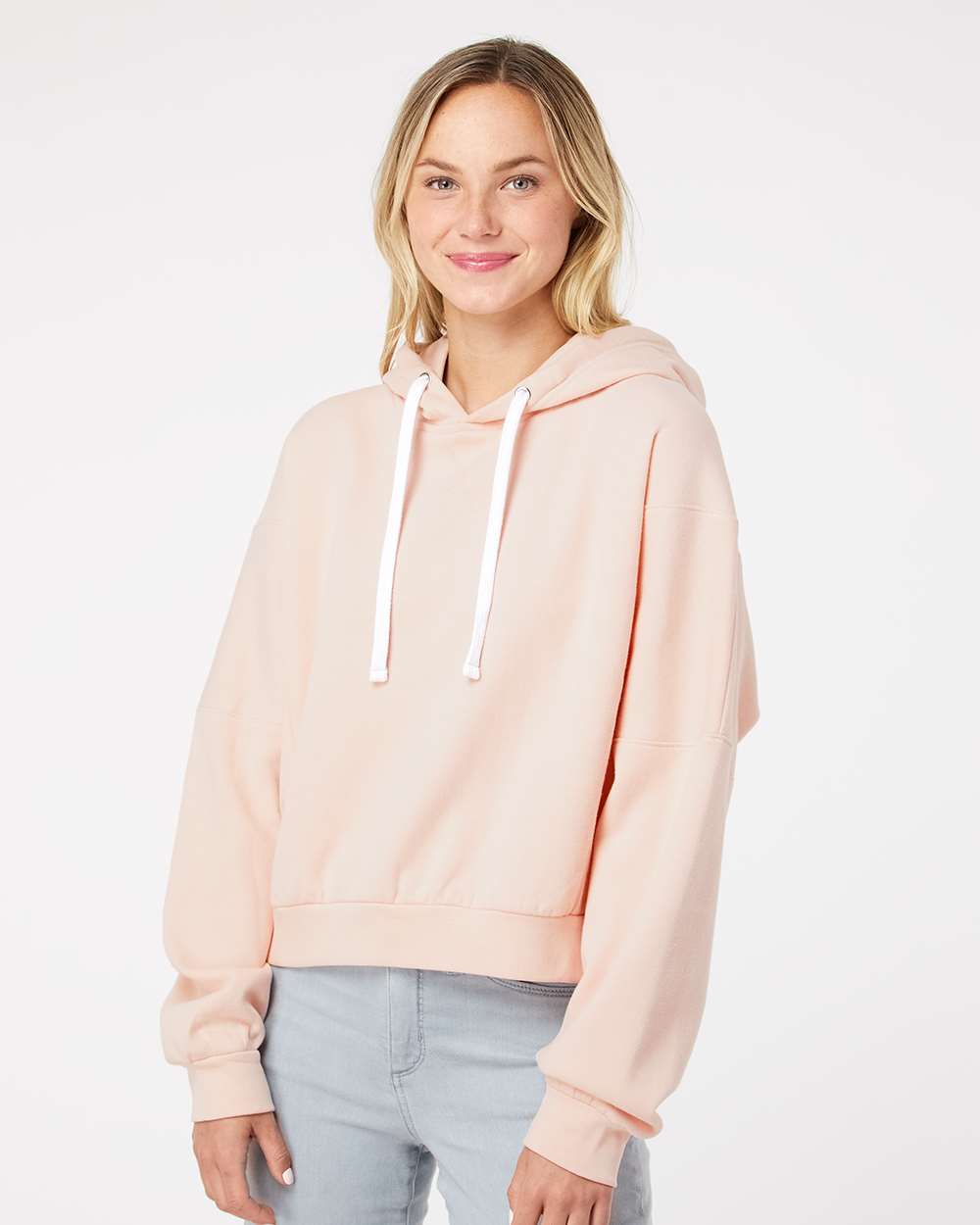 no-logo MV Sport Ladies Sueded Fleece Cropped Hooded Sweatshirt-Fleece-MV Sport-Thread Logic