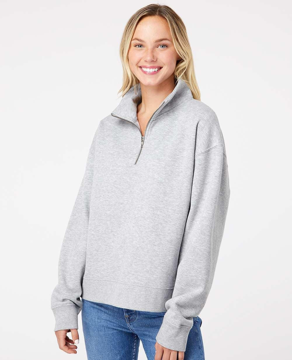 no-logo MV Sport Ladies Sueded Fleece Quarter-Zip Sweatshirt-Fleece-MV Sport-Thread Logic