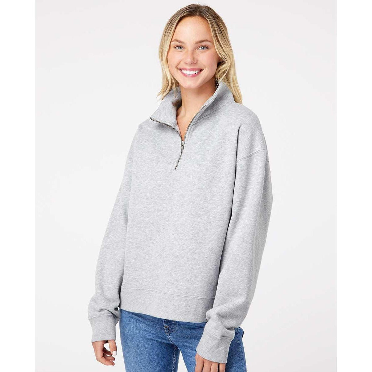 no-logo MV Sport Ladies Sueded Fleece Quarter-Zip Sweatshirt-Fleece-MV Sport-Thread Logic