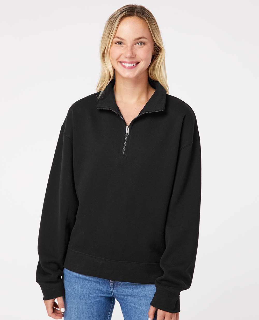 no-logo MV Sport Ladies Sueded Fleece Quarter-Zip Sweatshirt-Fleece-MV Sport-Thread Logic