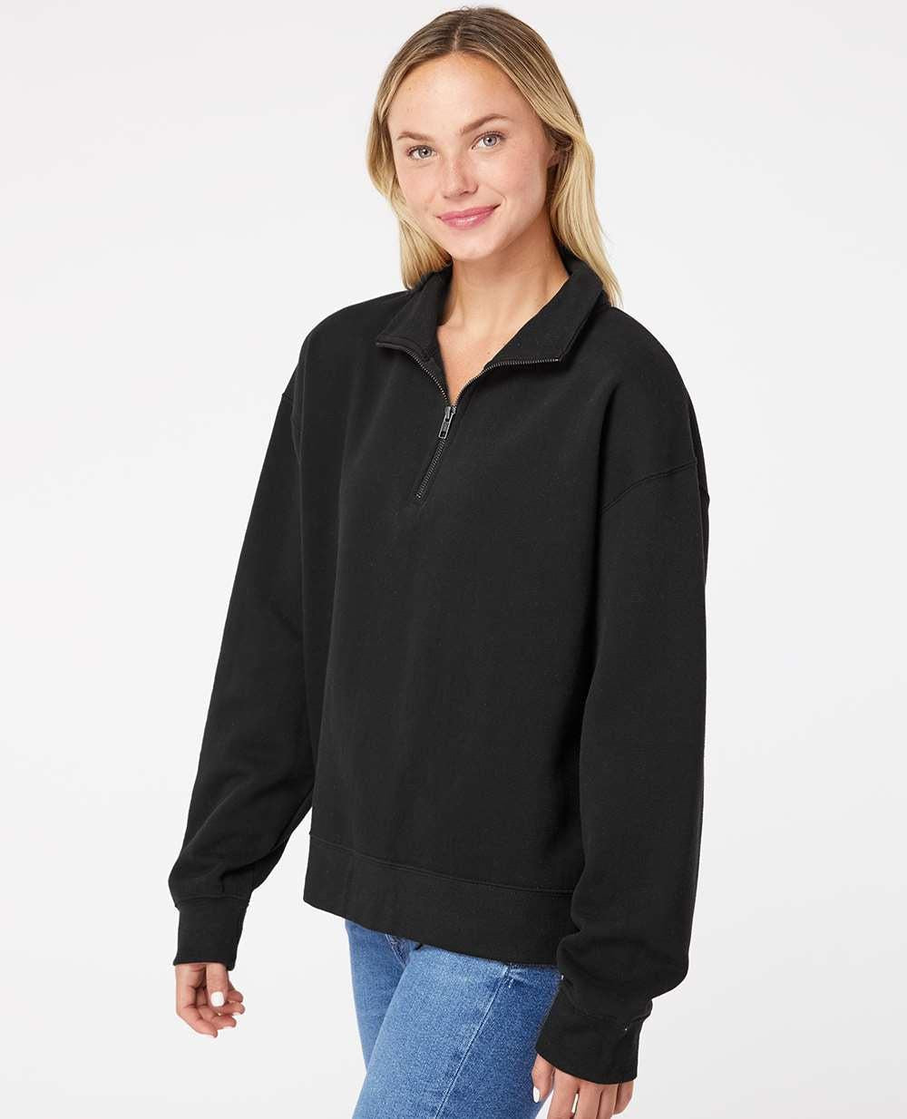 no-logo MV Sport Ladies Sueded Fleece Quarter-Zip Sweatshirt-Fleece-MV Sport-Thread Logic
