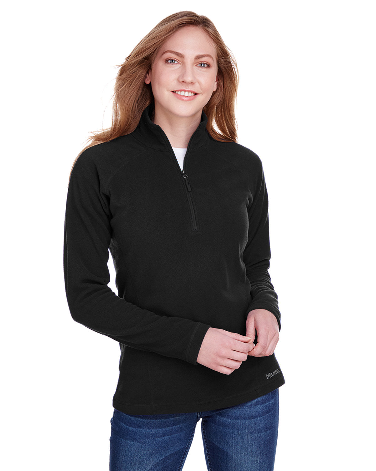 Marmot Ladies Rocklin Fleece Half-Zip-Ladies Layering-Marmot-Black-S-Thread Logic