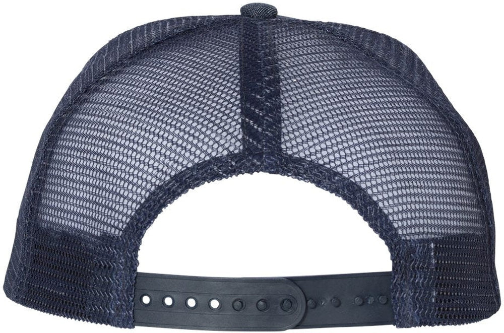 no-logo Mega Cap Flat Bill Six-Panel Trucker Cap-Headwear-Mega Cap-Thread Logic