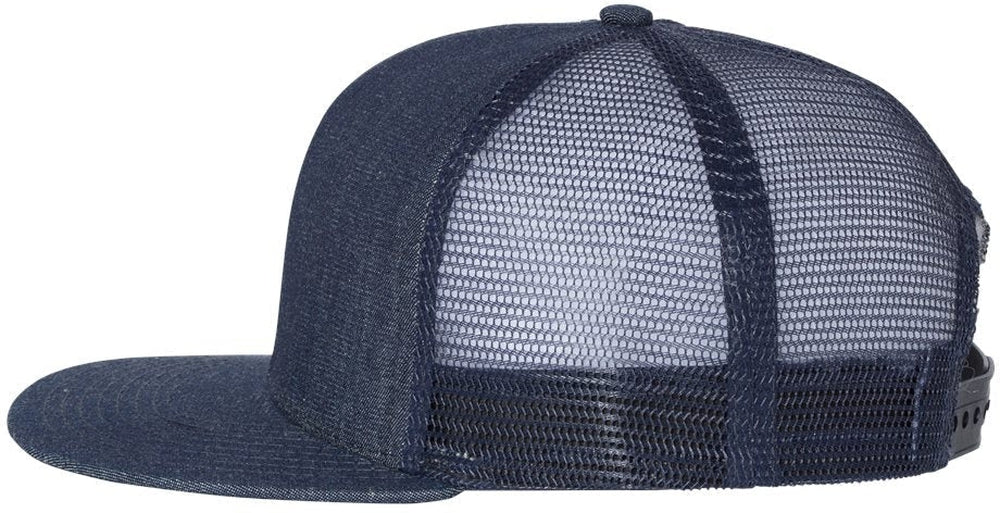no-logo Mega Cap Flat Bill Six-Panel Trucker Cap-Headwear-Mega Cap-Thread Logic