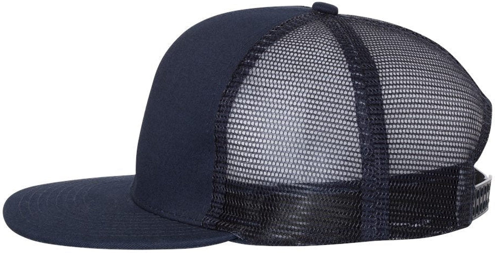 no-logo Mega Cap Flat Bill Six-Panel Trucker Cap-Headwear-Mega Cap-Thread Logic