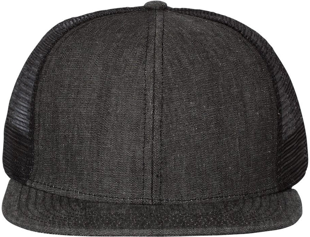 Mega Cap Flat Bill Six-Panel Trucker Cap