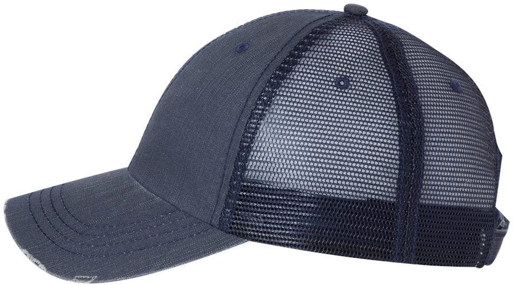 no-logo Mega Cap Herringbone Trucker Cap-Caps-Mega Cap-Thread Logic