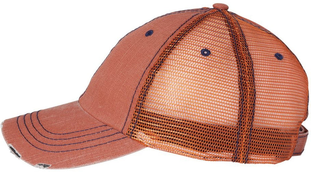 no-logo Mega Cap Herringbone Trucker Cap-Caps-Mega Cap-Thread Logic