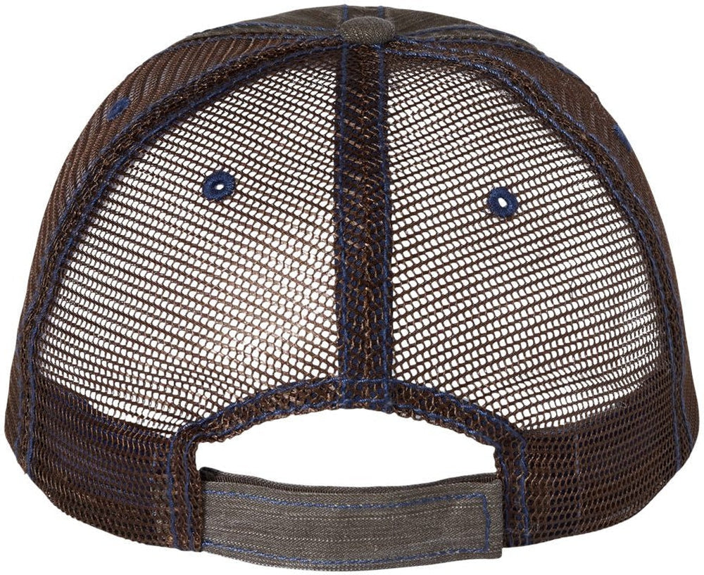 no-logo Mega Cap Herringbone Trucker Cap-Caps-Mega Cap-Thread Logic