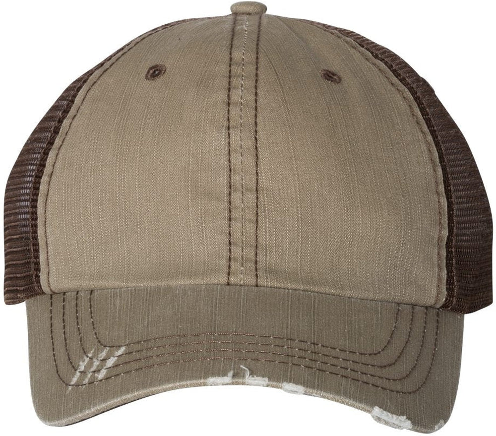 Mega Cap Herringbone Trucker Cap