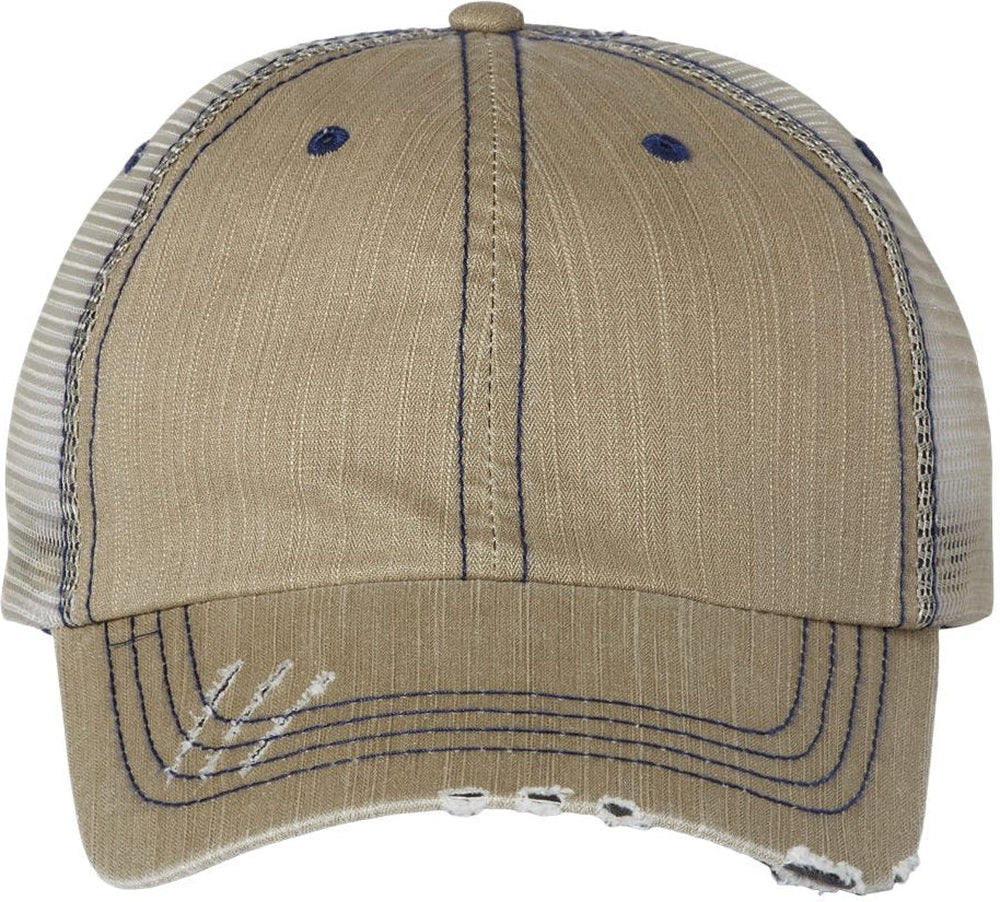 Mega Cap Herringbone Trucker Cap