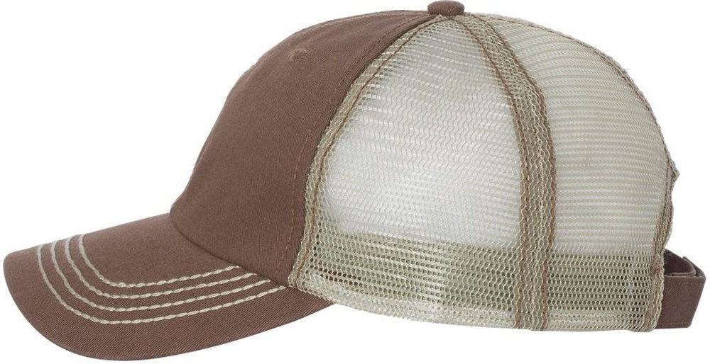 no-logo Mega Cap Washed Twill Trucker Cap-Caps-Mega Cap-Thread Logic