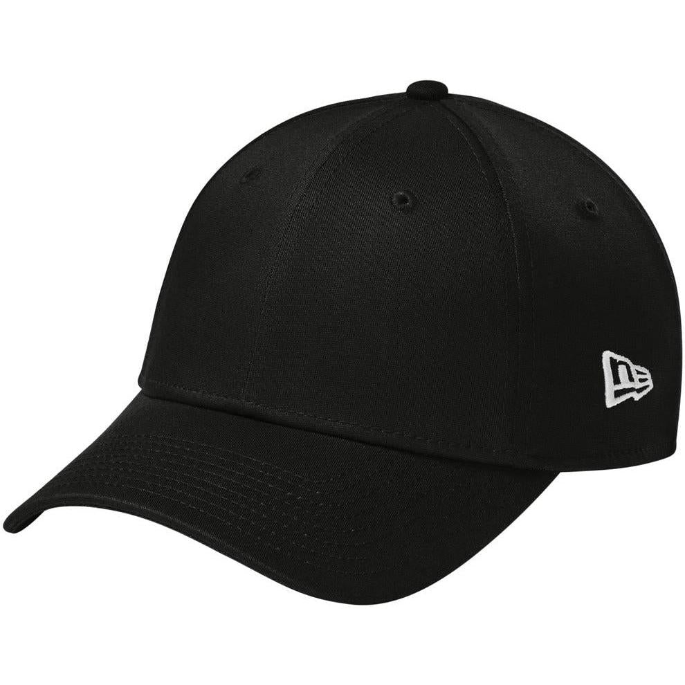 no-logo New Era Structured Fitted Cotton Cap-Headwear-New Era-Flag Black-L/XL-Thread Logic