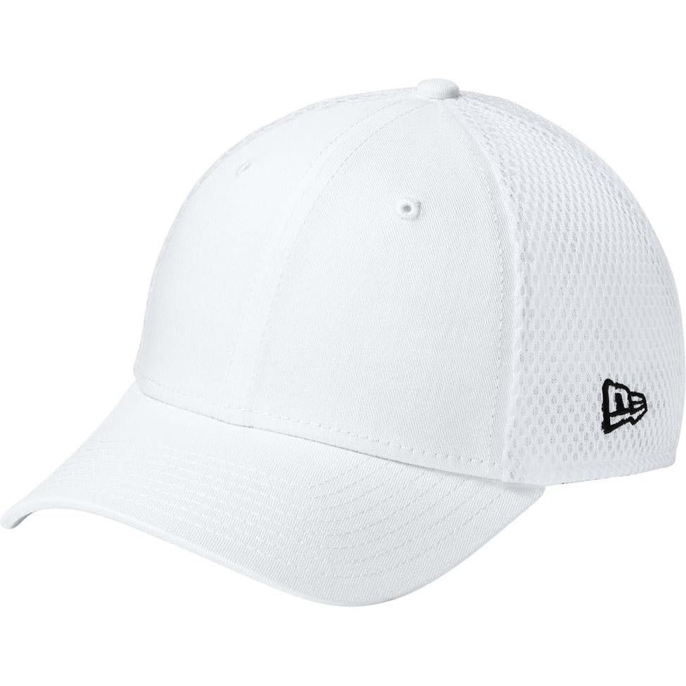no-logo New Era Stretch Mesh Contrast Stitch Cap-Headwear-New Era-Flag White/ White-L/XL-Thread Logic