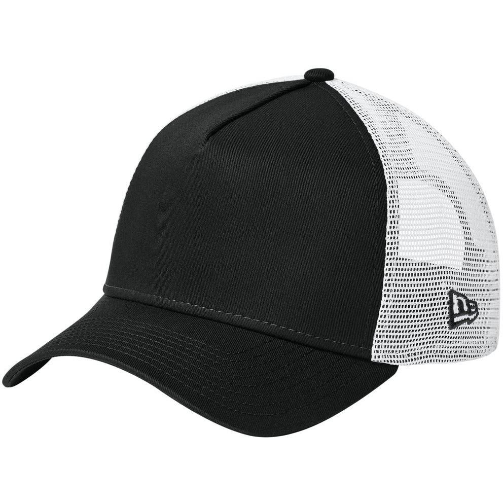 no-logo New Era Snapback Trucker Cap-Headwear-New Era-Flag Black/ White-OSFA-Thread Logic