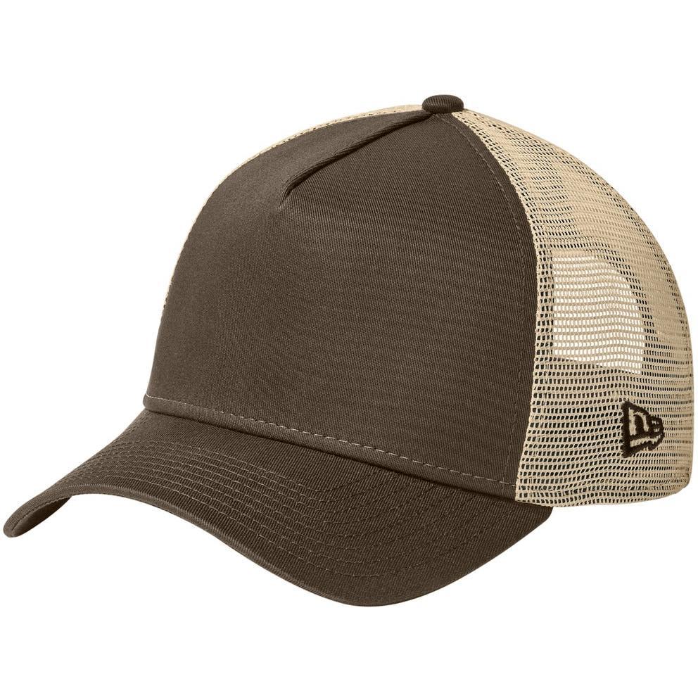 no-logo New Era Snapback Trucker Cap-Headwear-New Era-Flag Chocolate/ Khaki-OSFA-Thread Logic