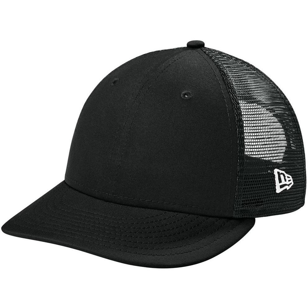 no-logo New Era Snapback Low Profile Trucker Cap-Headwear-New Era-Flag Black-OSFA-Thread Logic