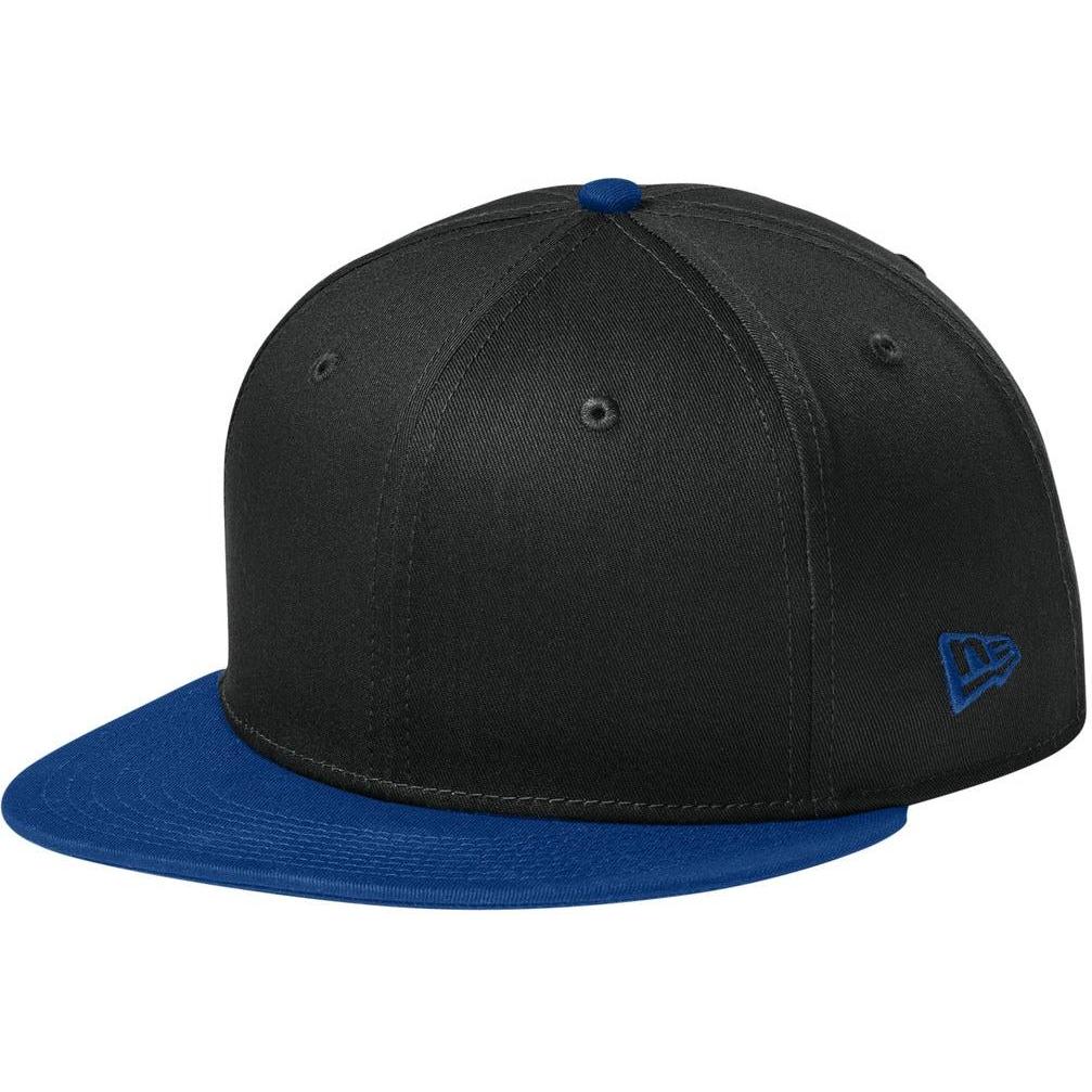 no-logo New Era Flat Bill Snapback Cap-Headwear-New Era-Flag Black/ Royal-OSFA-Thread Logic