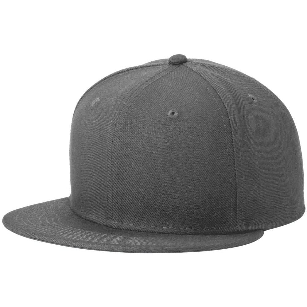 no-logo New Era Standard Fit Flat Bill Snapback Cap-Headwear-New Era-Graphite-OSFA-Thread Logic