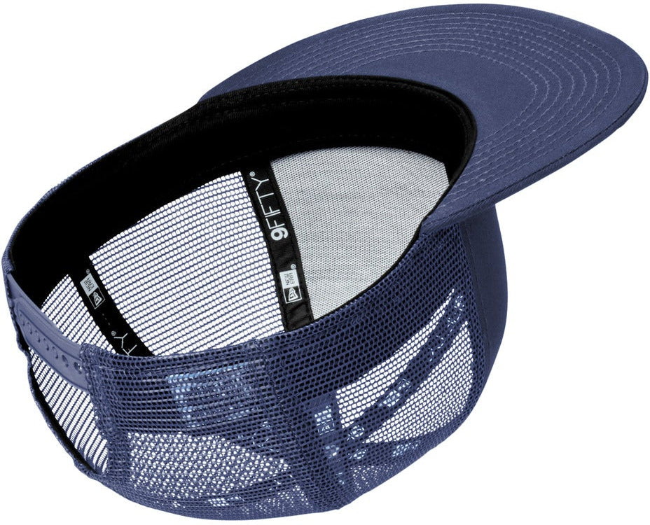 no-logo New Era Standard Fit Snapback Trucker Cap-New Era-Deep Navy/ Deep Navy-OSFA-Thread Logic