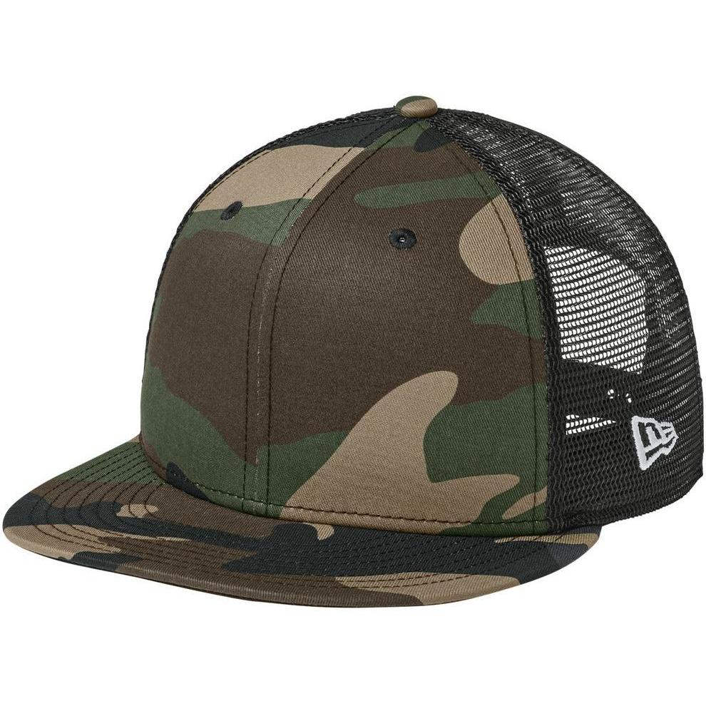 no-logo New Era Standard Fit Snapback Trucker Cap-Headwear-New Era-Flag Camo/ Black-OSFA-Thread Logic