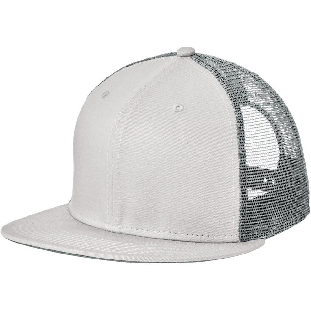 no-logo New Era Standard Fit Snapback Trucker Cap-Headwear-New Era-Grey/ Graphite-OSFA-Thread Logic